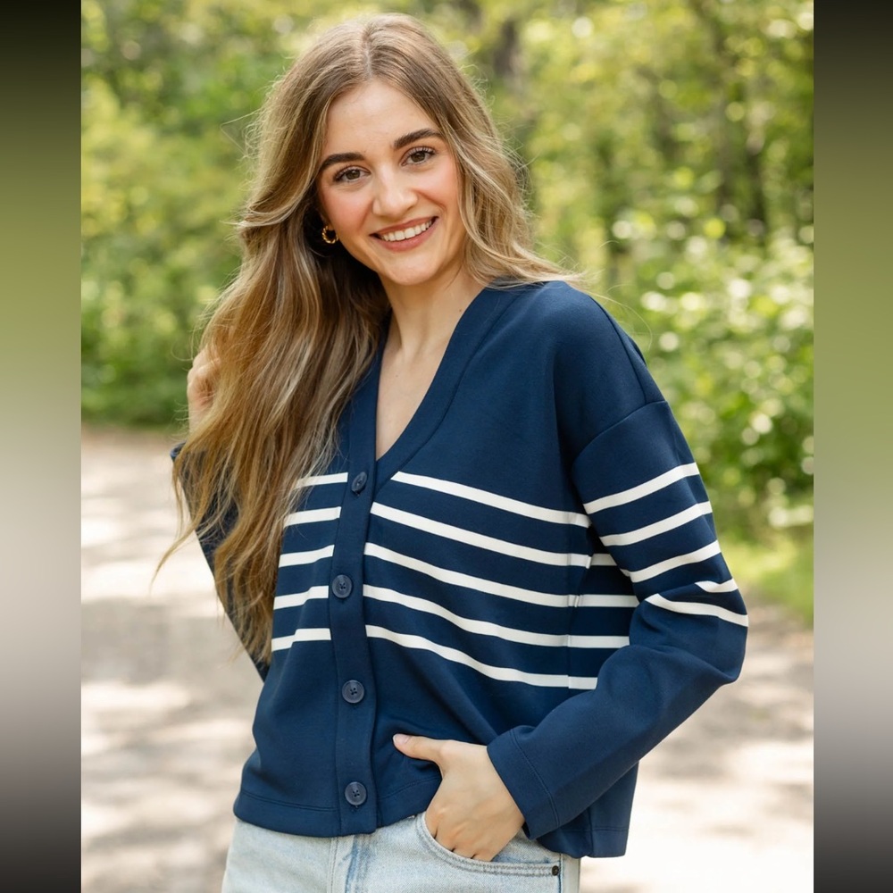SPANX Air-essentials Striped Cardigan